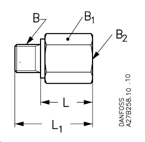 Pressure gauge connector, ICS; PM