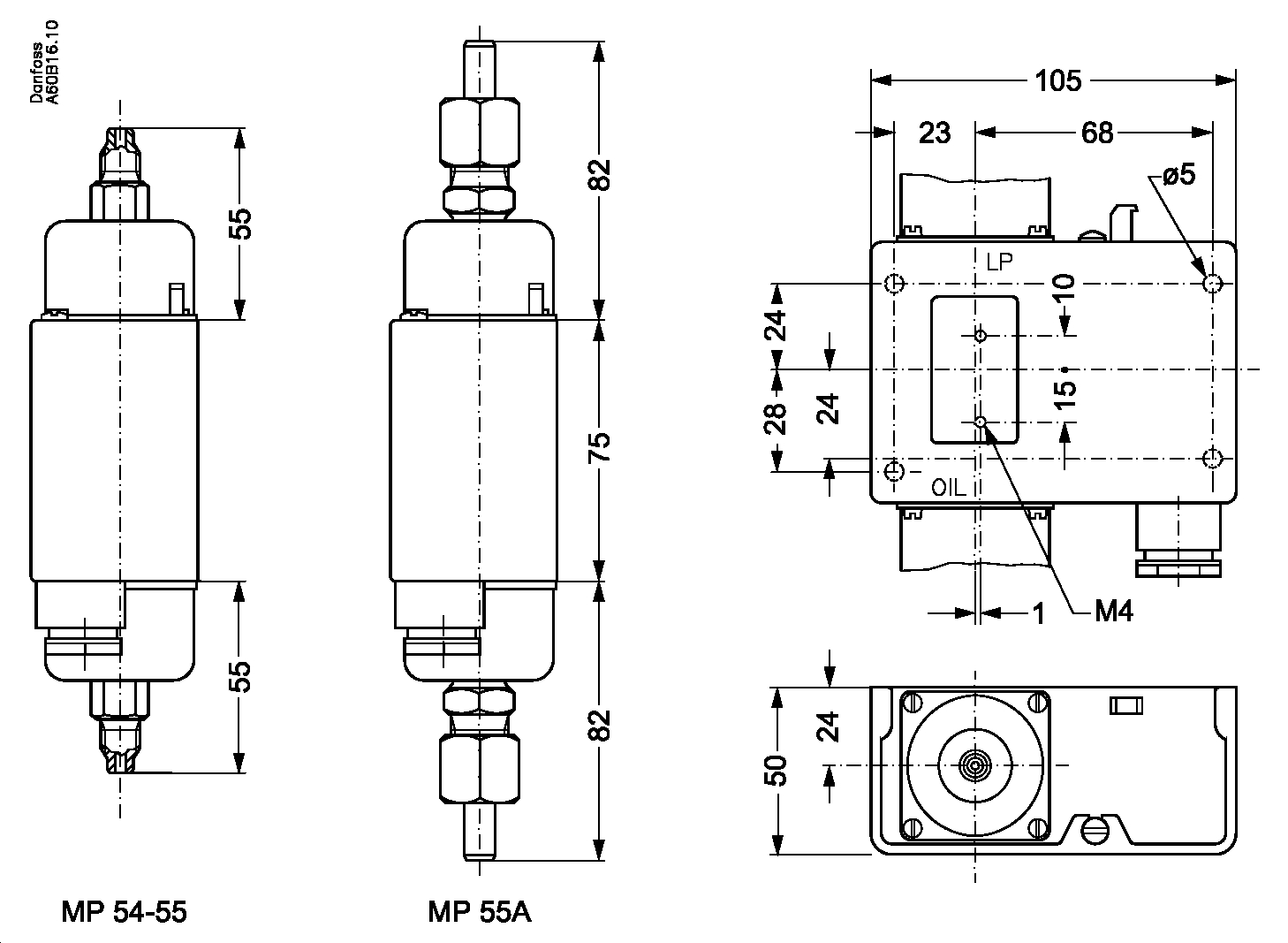 Differential pressure switch, MP54